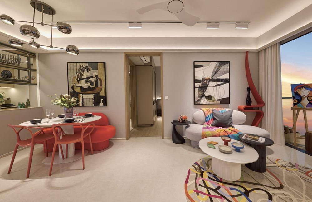Tengah Garden Residences showflat kitchen interior design modern