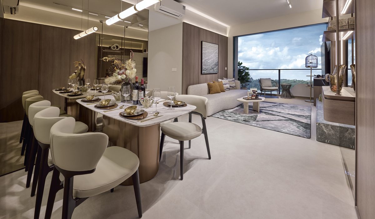 Tengah Garden Residences showflat master bedroom interior design